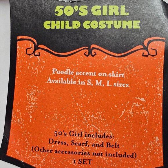 New 50s Girls Kid Child Pink Black Stripped Poodle Dog Dress Costume S Small 4 - Picture 12 of 15